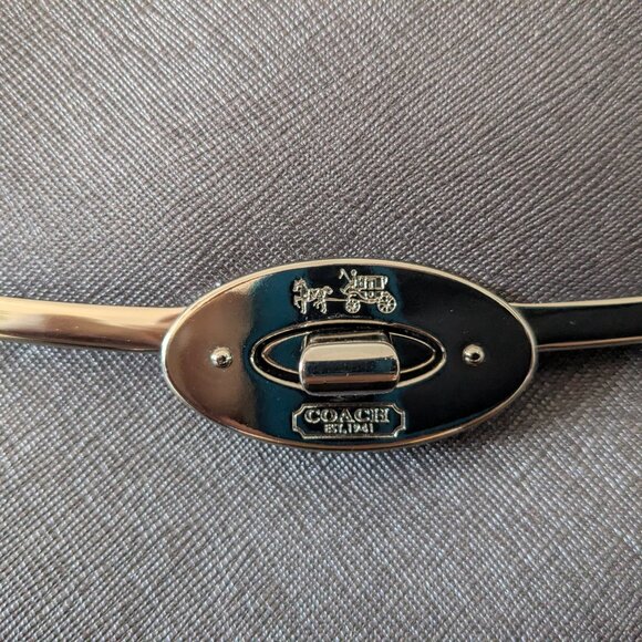 Preowned 25162 Coach Madeline Quartz/Black East/West Satchel Bag - Picture 7 of 11